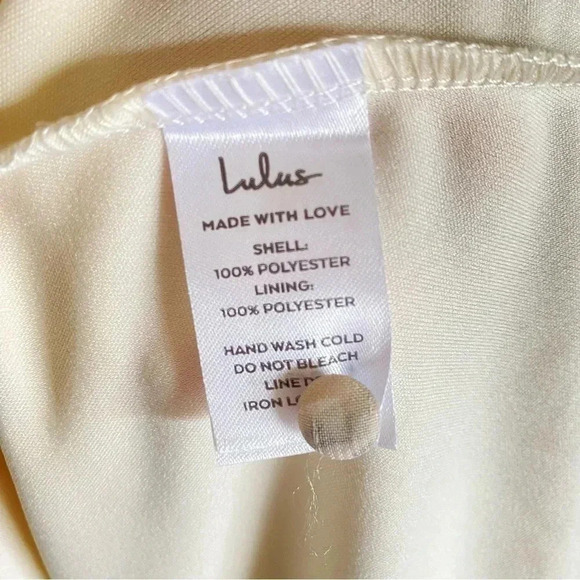 LULU'S Lovely Type Ivory Floral Print Puff Sleeve A-Line Mini Dress Sz Medium - Picture 11 of 13